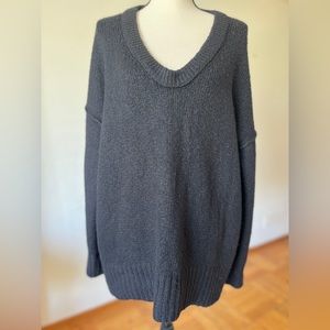Free People brookside black tunic sweater